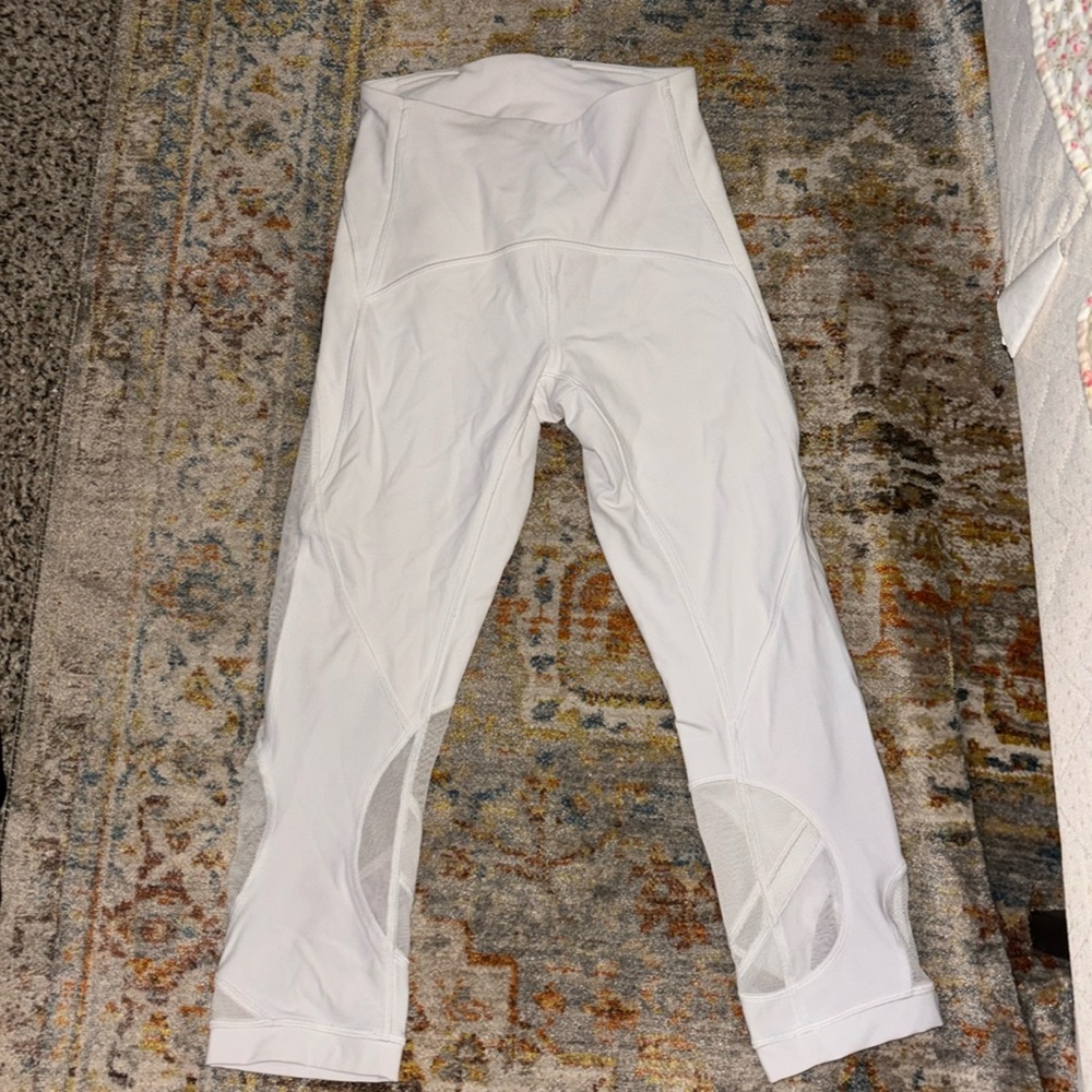 White lulu leggings